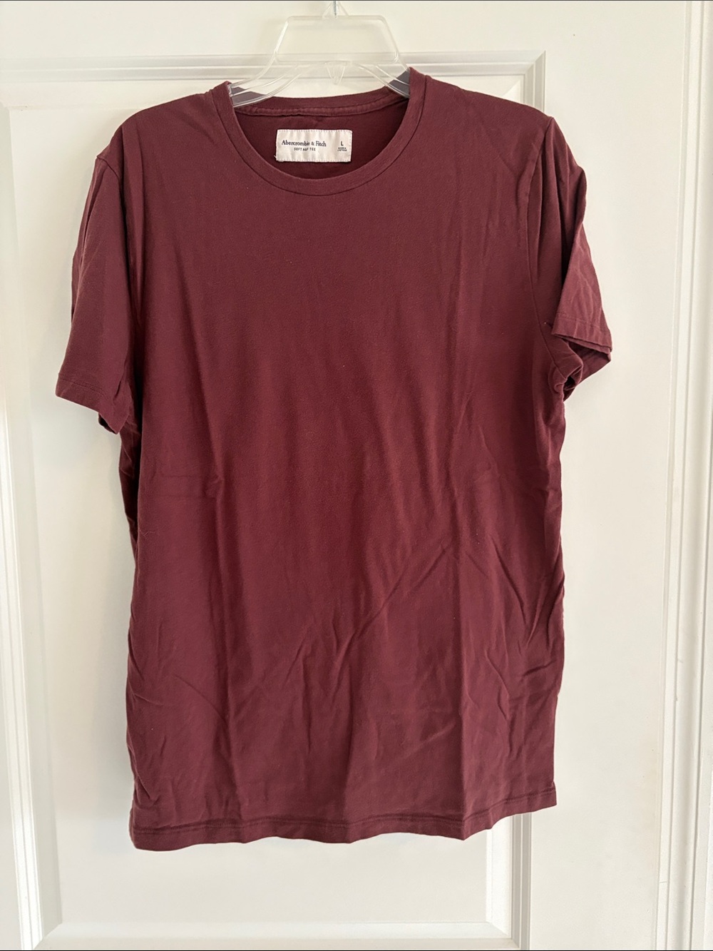 Abercrombie & Fitch Burgundy Soft Crew Tee